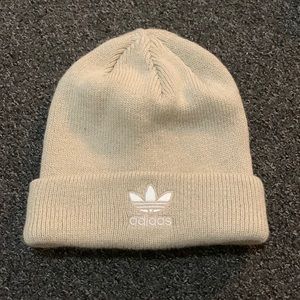 Cream Adidas beanie